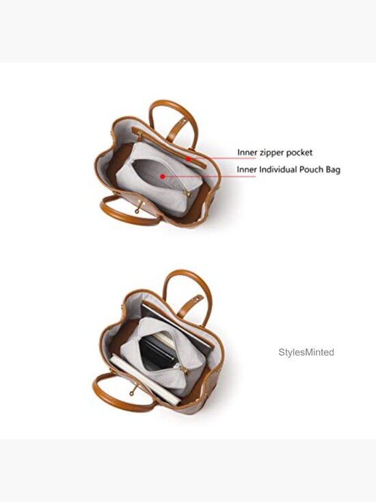 Genuine Leather Top Handle Satchel Purse For Women Medium  Genuine Leather Medium Satchel Purse with Twist Lock & Wide Strap
